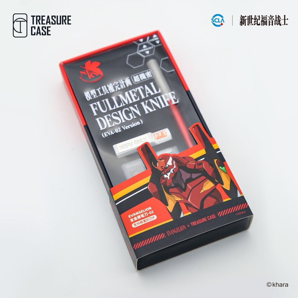 【高雄天利鄭姐】EVA x Treasure Case 新世紀福音戰士正版授權模型製作用筆刀套裝 EVA02 二號機配色-細節圖3