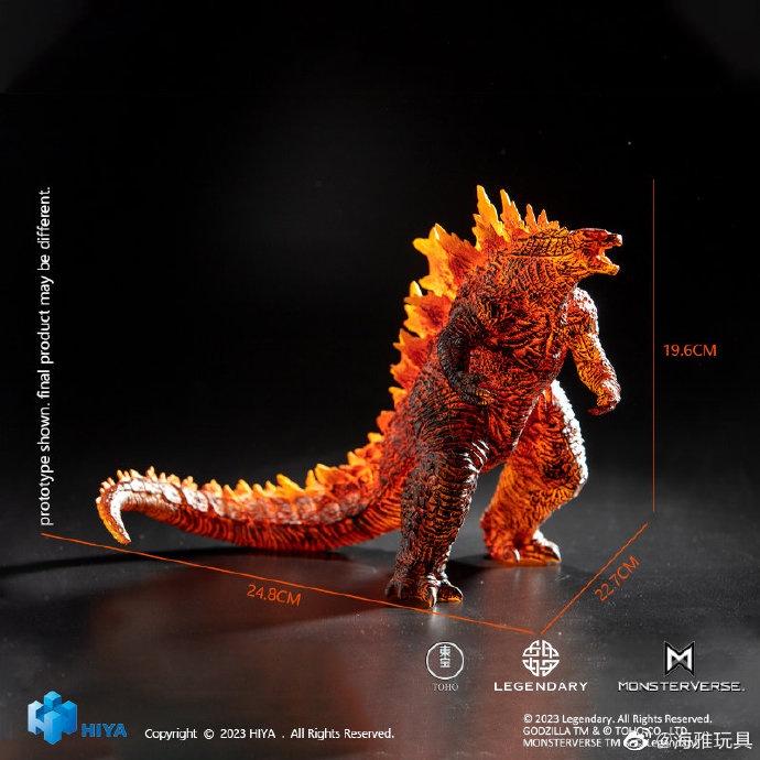 [那模好玩] 現貨 Hiya海雅 造型家系列 哥吉拉 紅蓮哥吉拉 新年限定版 約19.6cm 新春 不挑盒況-細節圖2