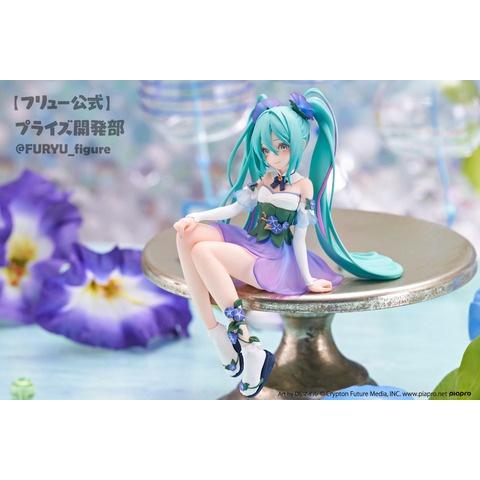 [那模好玩] 現貨FURYU 初音未來 泡麵杯蓋 朝顏 牽牛花 妖精 景品 公仔 MIKA 23年5月 DSマイル-細節圖3