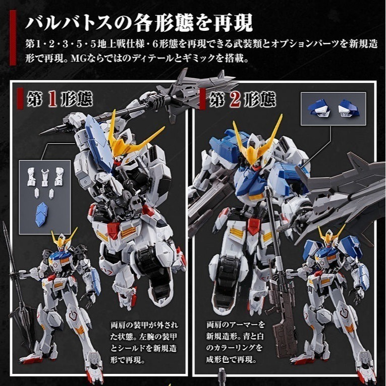 套組合售 萬代 鐵血的孤兒 MG 1/100 獵魔鋼彈 擴充零件組 擴充包 配件包 第4型態 第6型態-細節圖3