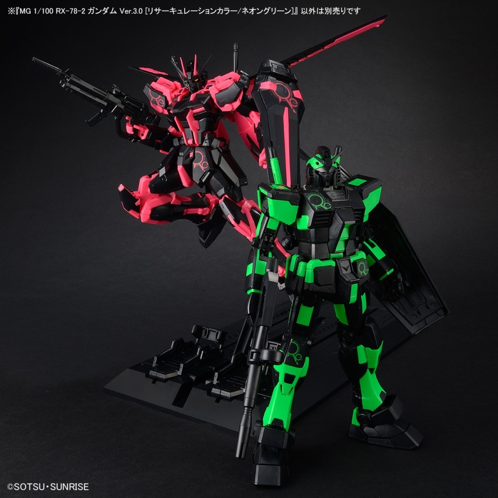 展場限定 萬代 鋼彈UC MG 1/100 初鋼3.0 鋼彈 初代鋼彈 RX-78-2 再循環配色 霓虹綠 再生材料-細節圖8