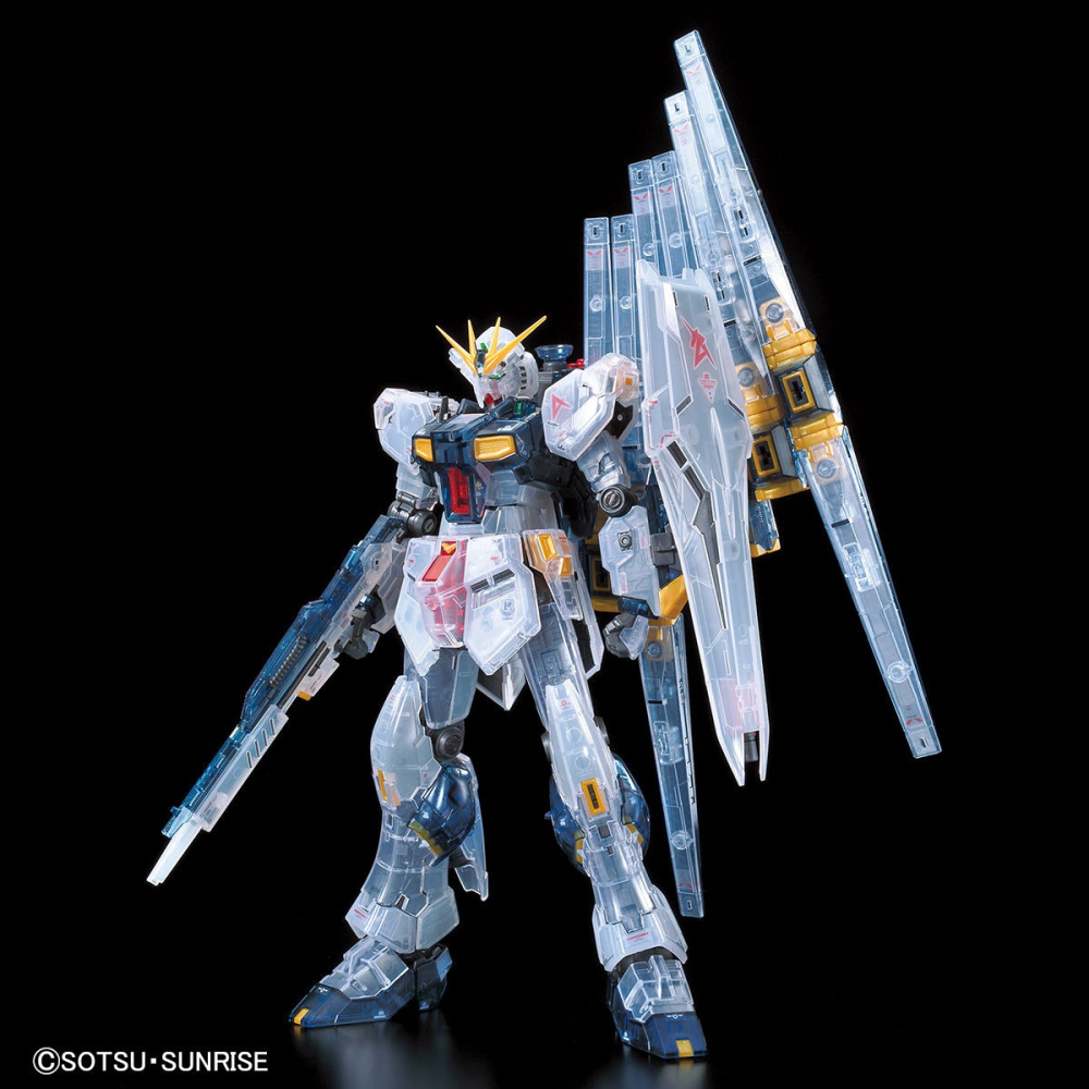 展場限定 閃光的哈薩威 初回盒繪 萬代 逆襲的夏亞 RG 1/144 RX-93 Nu鋼彈 V鋼彈 牛鋼 彩透版-細節圖3