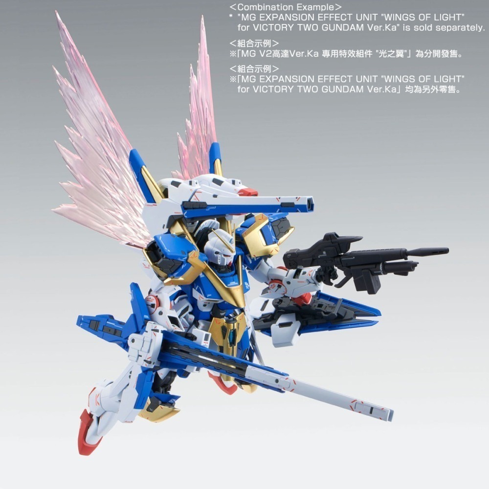 套組合售 PB限定 萬代 鋼彈V MG 1/100 V2 V2鋼彈 突襲殲滅型 勝利鋼彈 AB型 V鋼彈 光之翼 光翼-細節圖2