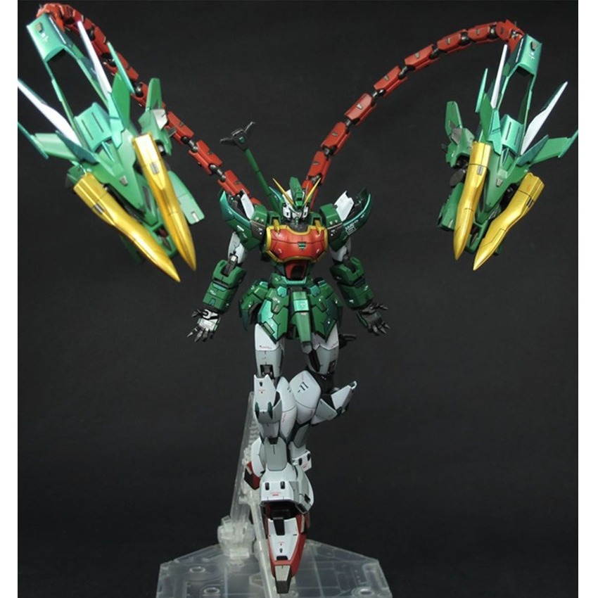 內袋已拆 超新星 鋼彈W MG 1/100 神龍鋼彈 綠龍 雙頭龍鋼彈 哪吒 五飛 Altron-細節圖4