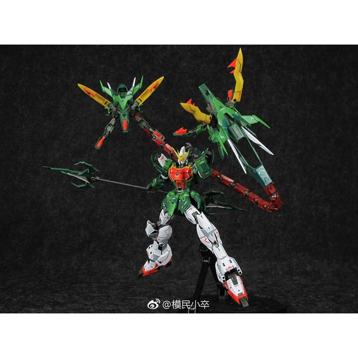 內袋已拆 超新星 鋼彈W MG 1/100 神龍鋼彈 綠龍 雙頭龍鋼彈 哪吒 五飛 Altron-細節圖6