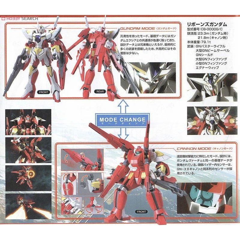 萬代 鋼彈OO HG 1/144 53 再生鋼彈 重生鋼彈 再生加農 Reborns 里朋斯-細節圖2