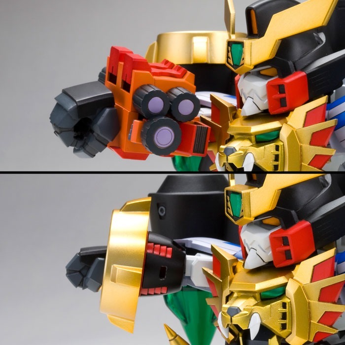 海外限定 壽屋 D-Style 勇者王 我王凱牙 加里歐 獅子王 高魯帝鐵鎚 電鍍金 金色 GaoGaiGar-細節圖7