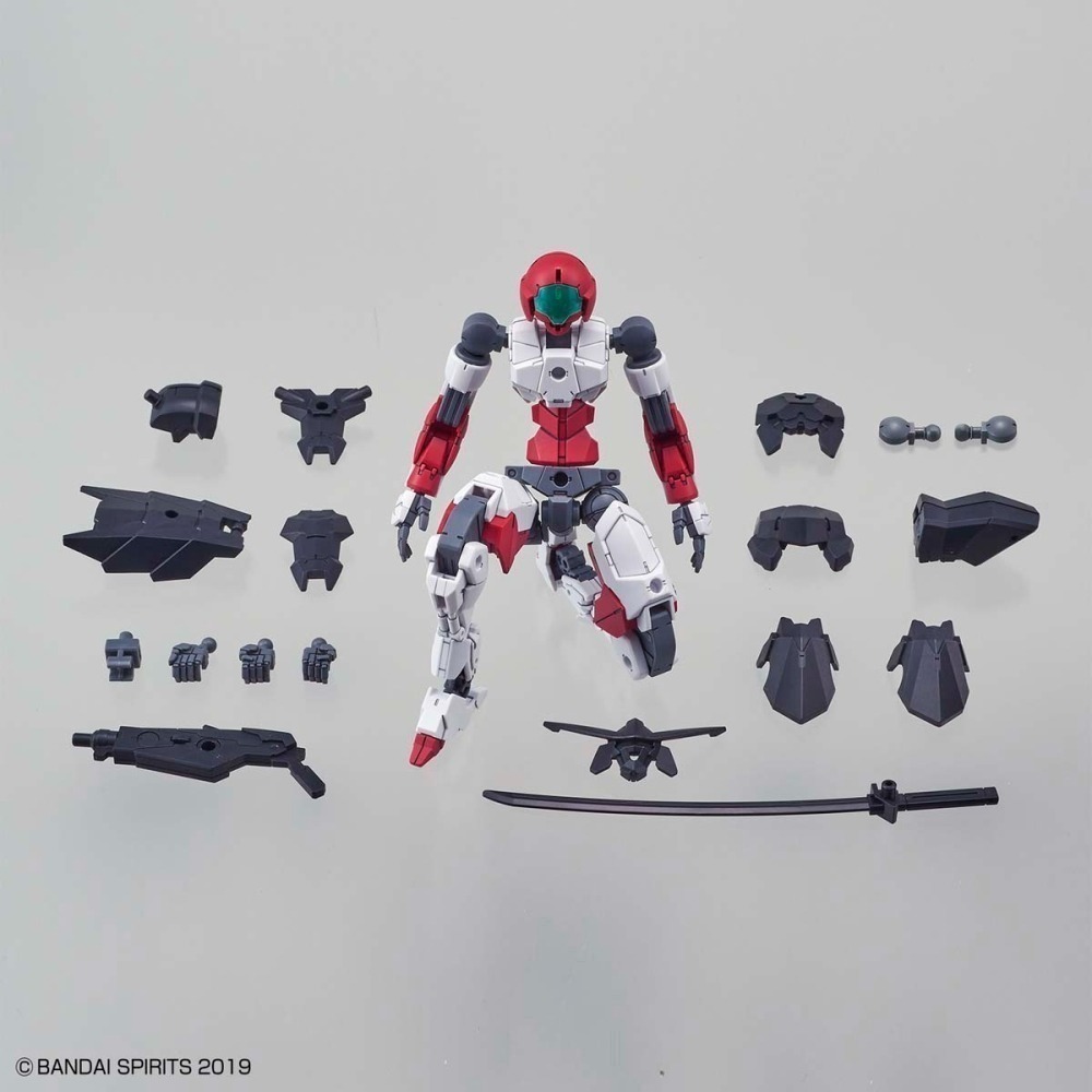 套組合售 萬代 30MM 1/144 EXM-A9s 司比納帝歐 戰國規格 戰國裝甲套組 武士裙甲 蛇腹管 龍頭-細節圖11