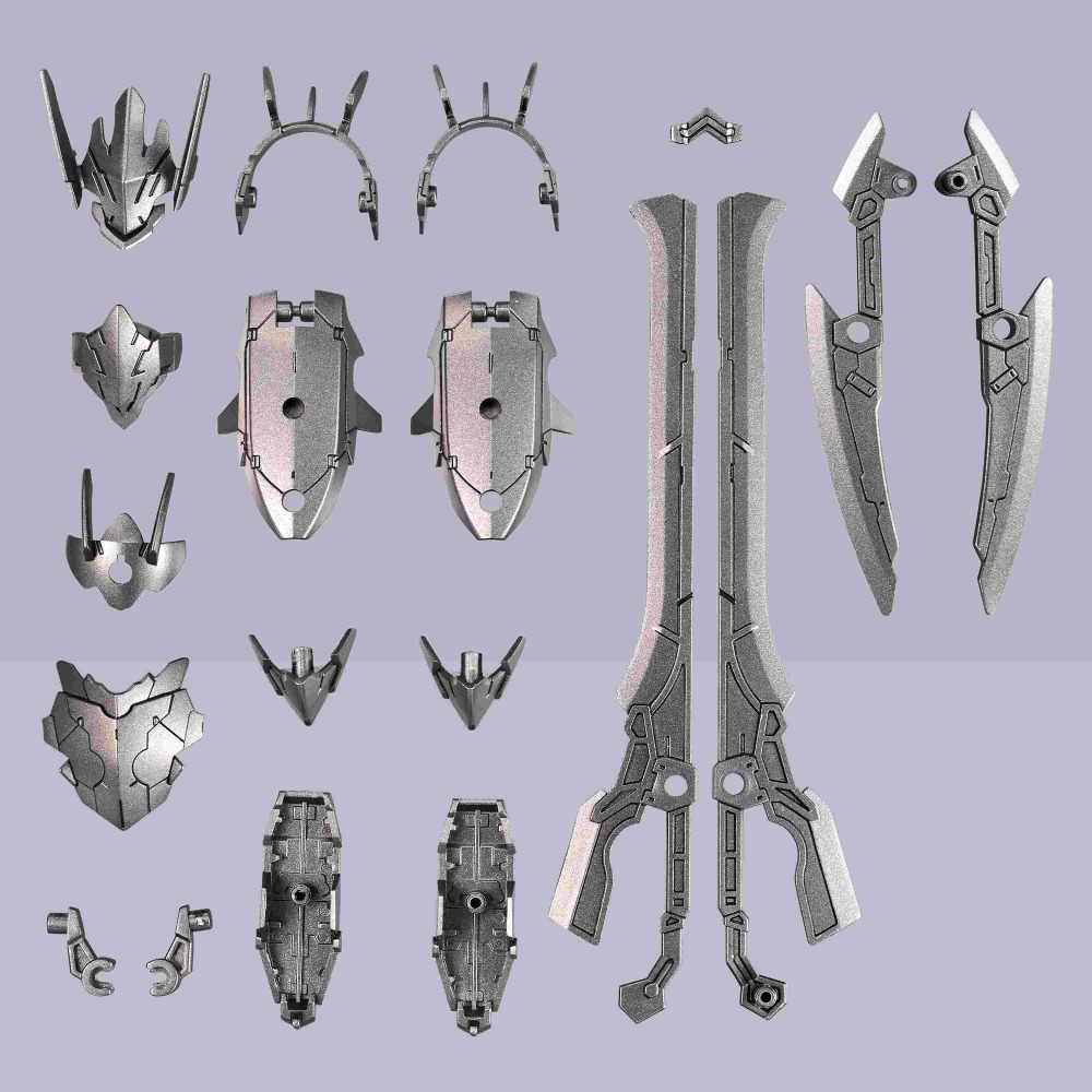 PB限定 萬代 30MM 1/144 EXM-A9bk 司比納帝歐 黑騎士規格 破壞巨劍 審判之盾-細節圖10