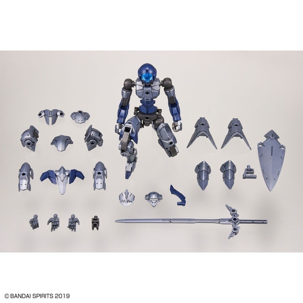 萬代 30MM 1/144 48 EXM-A9k 司比納帝歐 騎士規格 西洋騎士 銀白盔甲 長劍 鳶盾-細節圖2