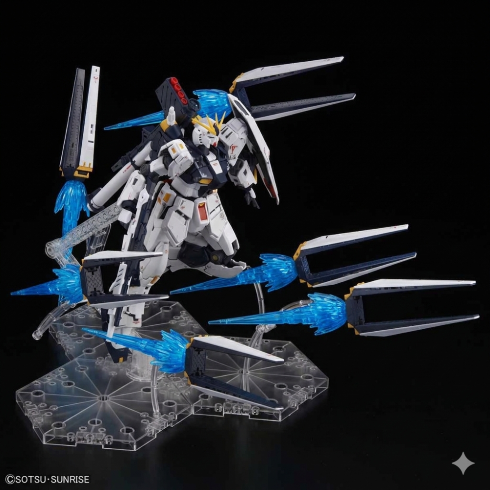 萬代 鋼彈UC 逆襲的夏亞 RG 1/144 RX-93 Nu鋼彈 V鋼彈 牛鋼 感應砲特效組 FRS 噴射特效 藍-細節圖4
