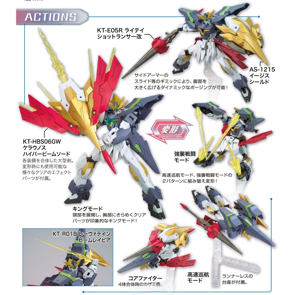 萬代 鋼彈創鬥者 潛網大戰 HG HGBD 1/144 聖盾騎士 神盾騎士 騎士鋼彈 Aegis Knight-細節圖10