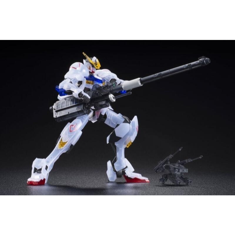 展場限定 萬代 鐵血的孤兒 HG IBO 1/144 獵魔鋼彈 透版 透明版 滑膛砲 機動工兵 鐵華團-細節圖5