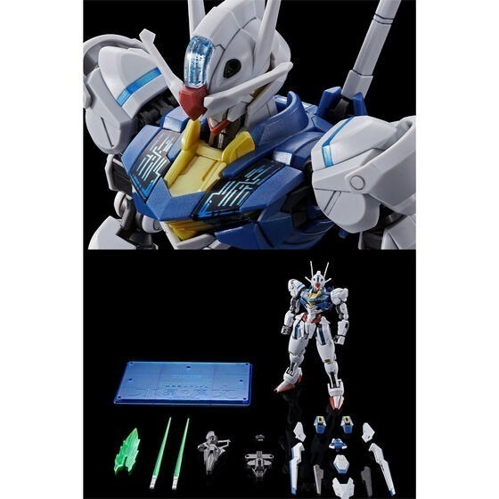 套組合售 萬代 水星的魔女 HG 1/144 風靈鋼彈 蘇萊塔 帕梅特刻痕6 藍光 Aerial 展示地台 武器展示架-細節圖9