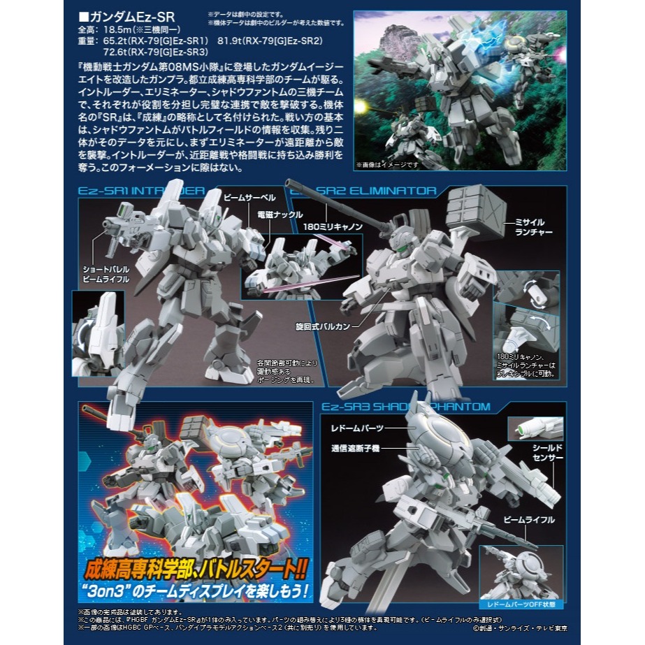 萬代 鋼彈創鬥者 HG HGBF 1/144 EZ-SR EZ-8 陸戰型 三型態-細節圖3