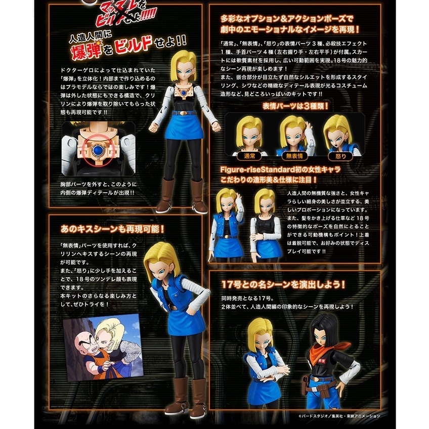 萬代 七龍珠 Figure-rise Standard FRS 人造人18號 Android 18-細節圖2
