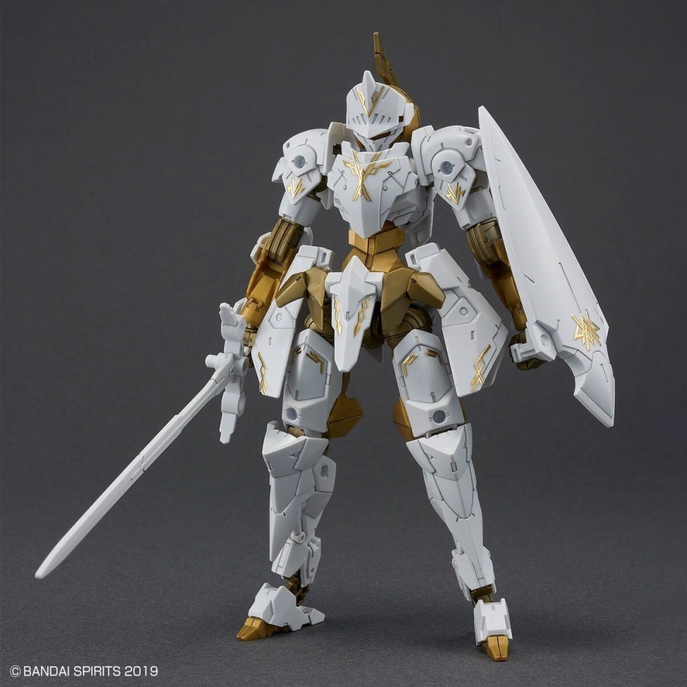 萬代 30MM 1/144 68 EXM-A9rk 司比納帝歐 皇家騎士規格 白騎士 西洋騎士 銀白盔甲 長劍 鳶盾-細節圖2