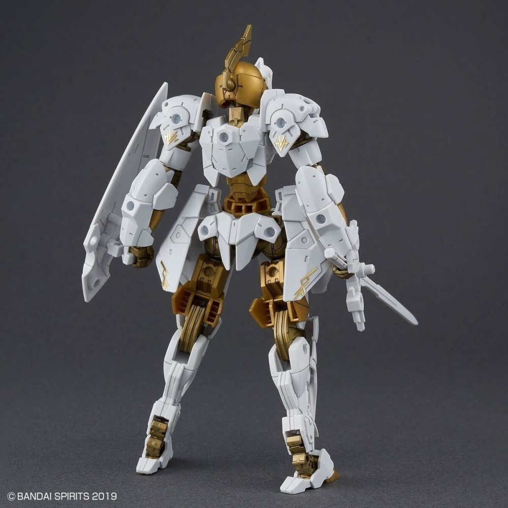 萬代 30MM 1/144 68 EXM-A9rk 司比納帝歐 皇家騎士規格 白騎士 西洋騎士 銀白盔甲 長劍 鳶盾-細節圖3