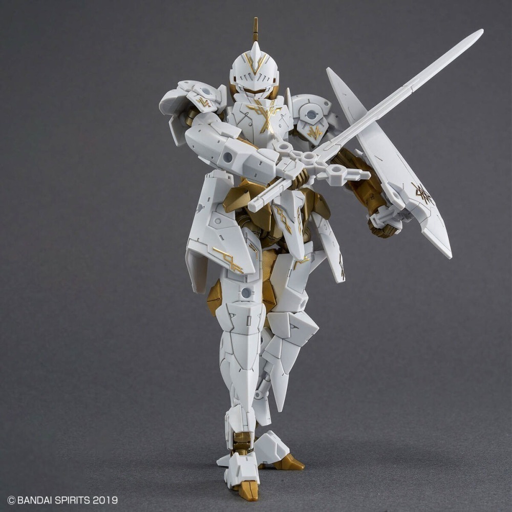 萬代 30MM 1/144 68 EXM-A9rk 司比納帝歐 皇家騎士規格 白騎士 西洋騎士 銀白盔甲 長劍 鳶盾-細節圖4