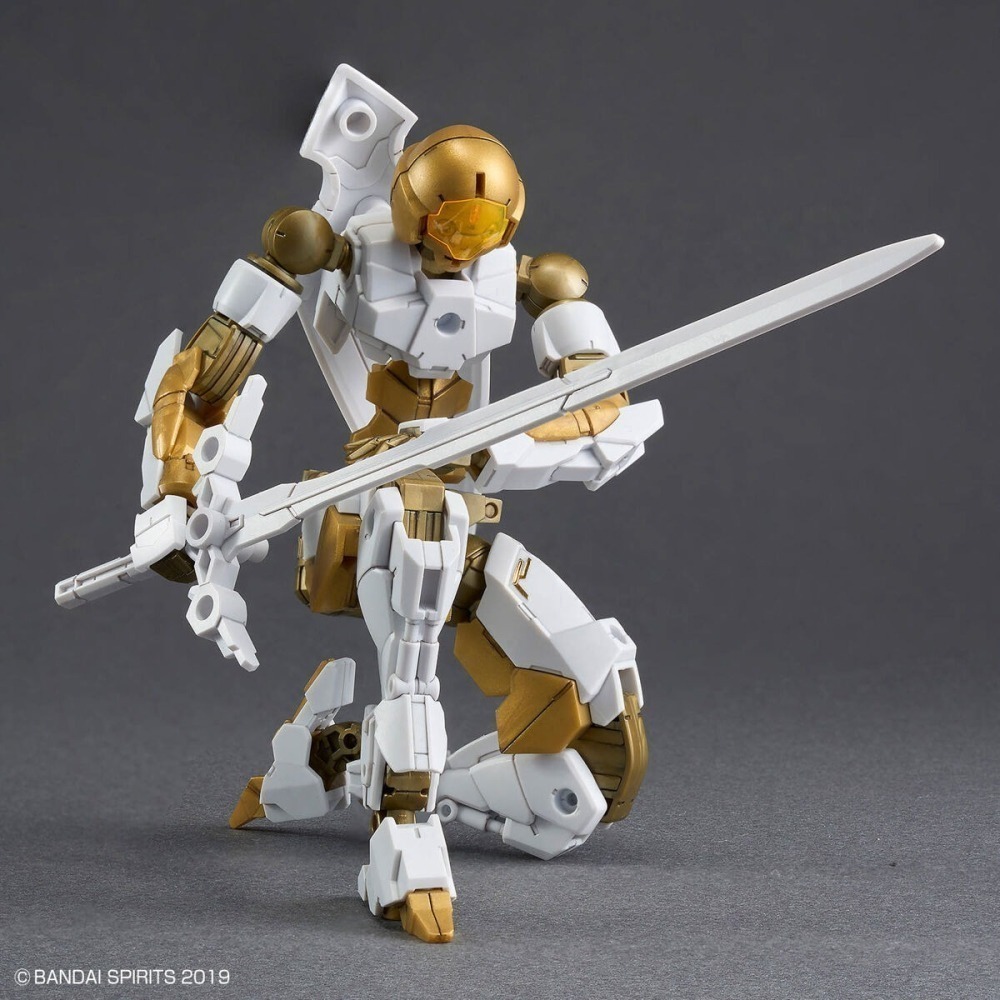 萬代 30MM 1/144 68 EXM-A9rk 司比納帝歐 皇家騎士規格 白騎士 西洋騎士 銀白盔甲 長劍 鳶盾-細節圖8