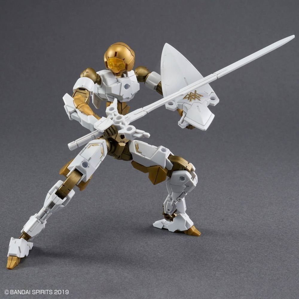 萬代 30MM 1/144 68 EXM-A9rk 司比納帝歐 皇家騎士規格 白騎士 西洋騎士 銀白盔甲 長劍 鳶盾-細節圖9