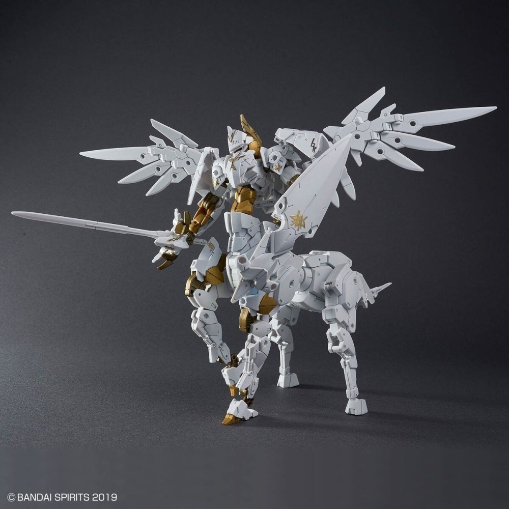 萬代 30MM 1/144 68 EXM-A9rk 司比納帝歐 皇家騎士規格 白騎士 西洋騎士 銀白盔甲 長劍 鳶盾-細節圖11