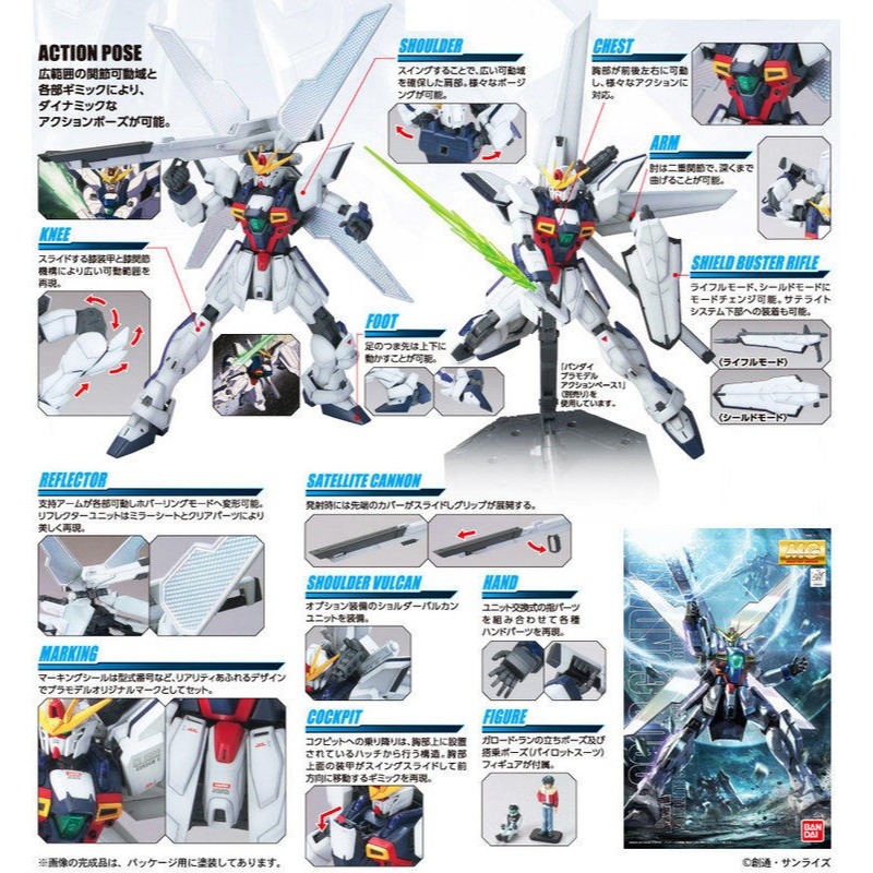萬代 鋼彈X MG 1/100 X鋼彈 GX 衛星加農砲 嘉羅德 GX-9900-細節圖2
