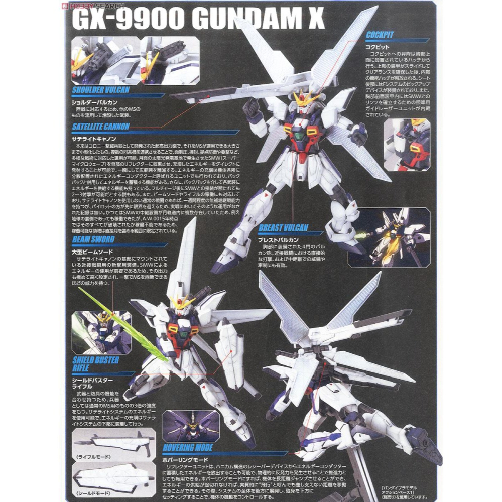 萬代 鋼彈X MG 1/100 X鋼彈 GX 衛星加農砲 嘉羅德 GX-9900-細節圖4