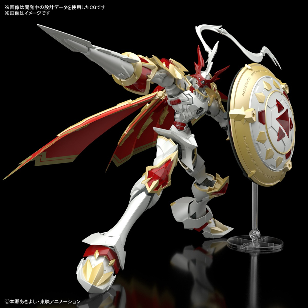 萬代 Figure-rise Standard FRS 數碼寶貝 紅蓮騎士獸 公爵獸 聖槍 聖盾 增幅版 皇家騎士團-細節圖6