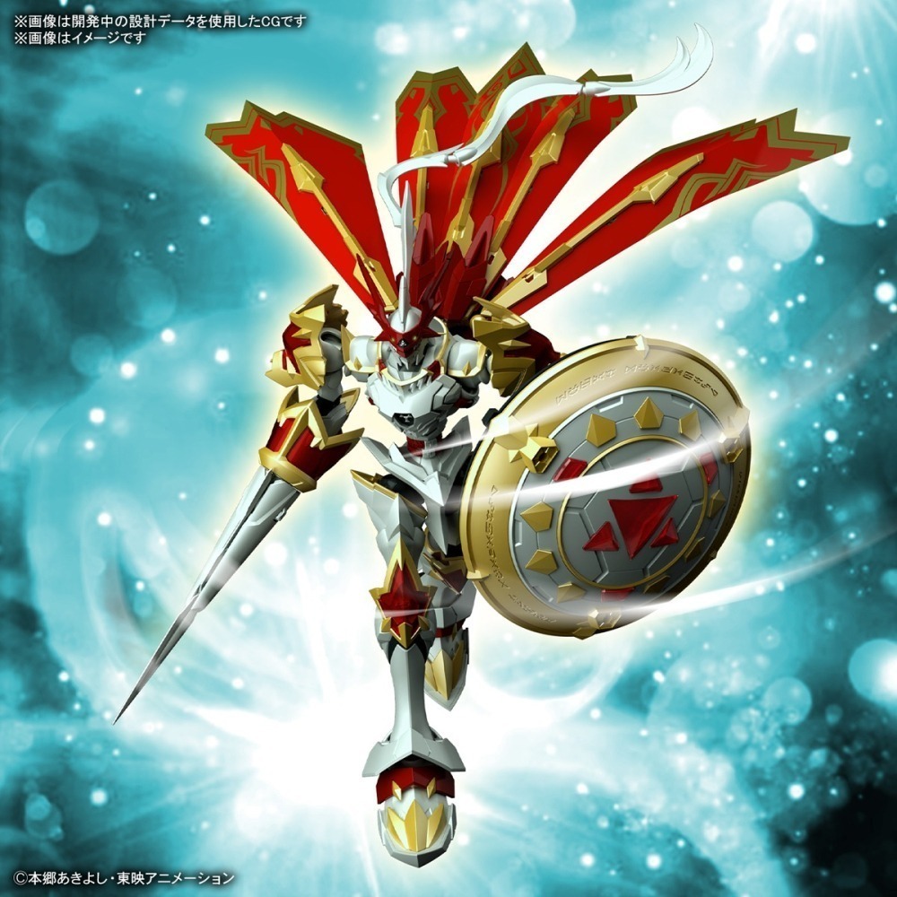 萬代 Figure-rise Standard FRS 數碼寶貝 紅蓮騎士獸 公爵獸 聖槍 聖盾 增幅版 皇家騎士團-細節圖2