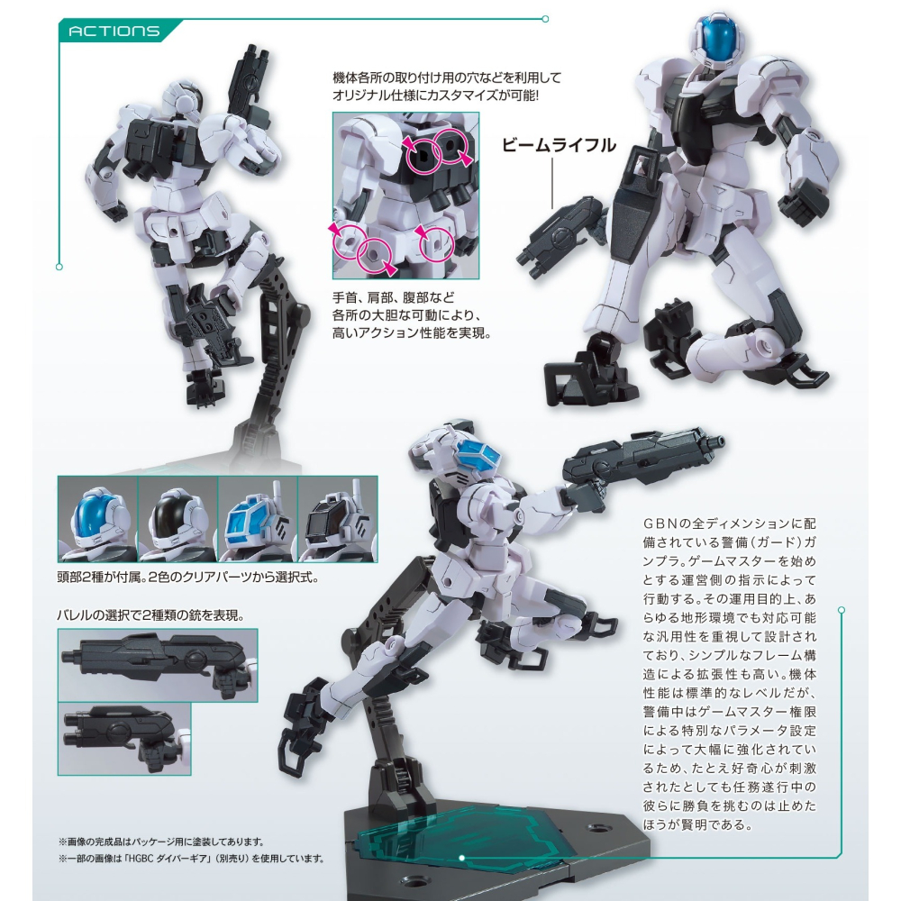 萬代 鋼彈創鬥者 潛網大戰 HG HGBD 1/144 020 GBN警衛機 GBN無人機 NPC警衛機-細節圖2