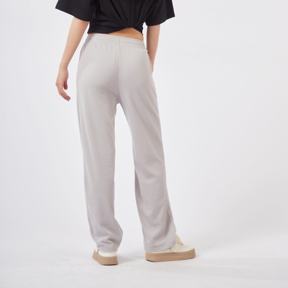 【薇奈爾】高個子綁繩鬆緊直筒褲 休閒褲 闊腿褲-細節圖3