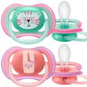 [現貨速出] PHILIPS AVENT6-18m 18m+ ✨Ultra Air &Soft✨超透氣矽膠安撫奶嘴兩入組-規格圖2