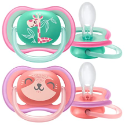 [現貨速出] PHILIPS AVENT6-18m 18m+ ✨Ultra Air &Soft✨超透氣矽膠安撫奶嘴兩入組-規格圖2