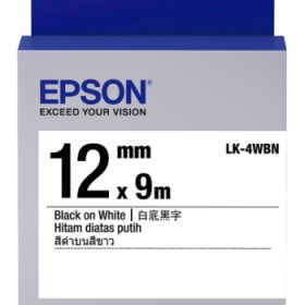 （原廠公司貨） EPSON 原廠標籤帶 LK-4WBN 4WRN 白底黑字 白底紅字 9mm 12mm 18m-細節圖5