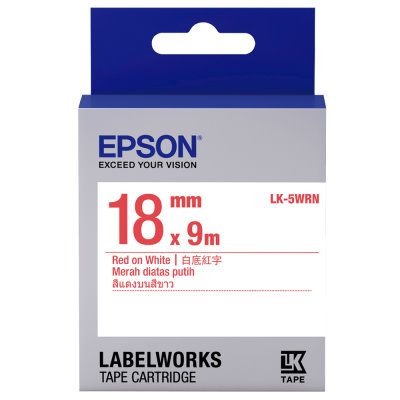 （原廠公司貨） EPSON 原廠標籤帶 LK-4WBN 4WRN 白底黑字 白底紅字 9mm 12mm 18m-細節圖8
