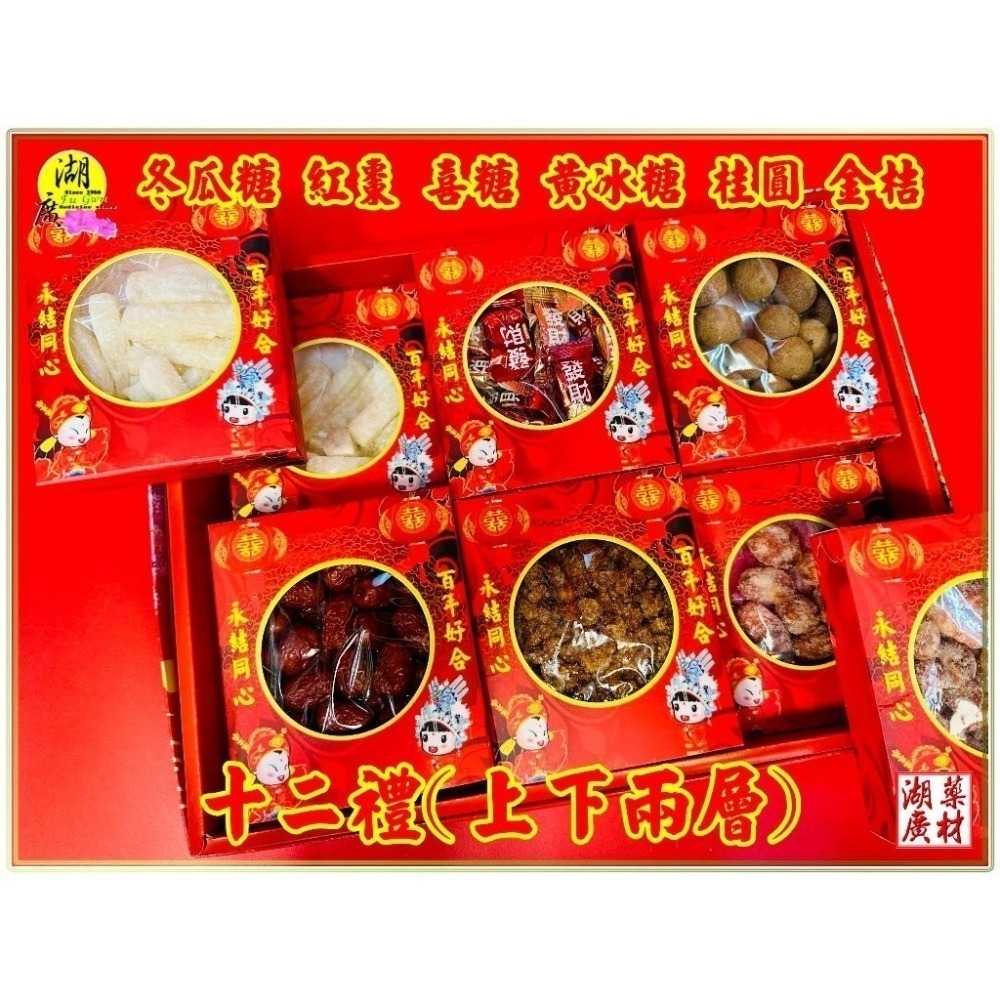 【禮盒城】編號：981《訂婚滿貫禮盒》六色禮 十二禮 金香燭禮 麵線禮 火腿禮 罐頭禮 魚翅禮 愛吃啥就裝啥 都可以!-規格圖11