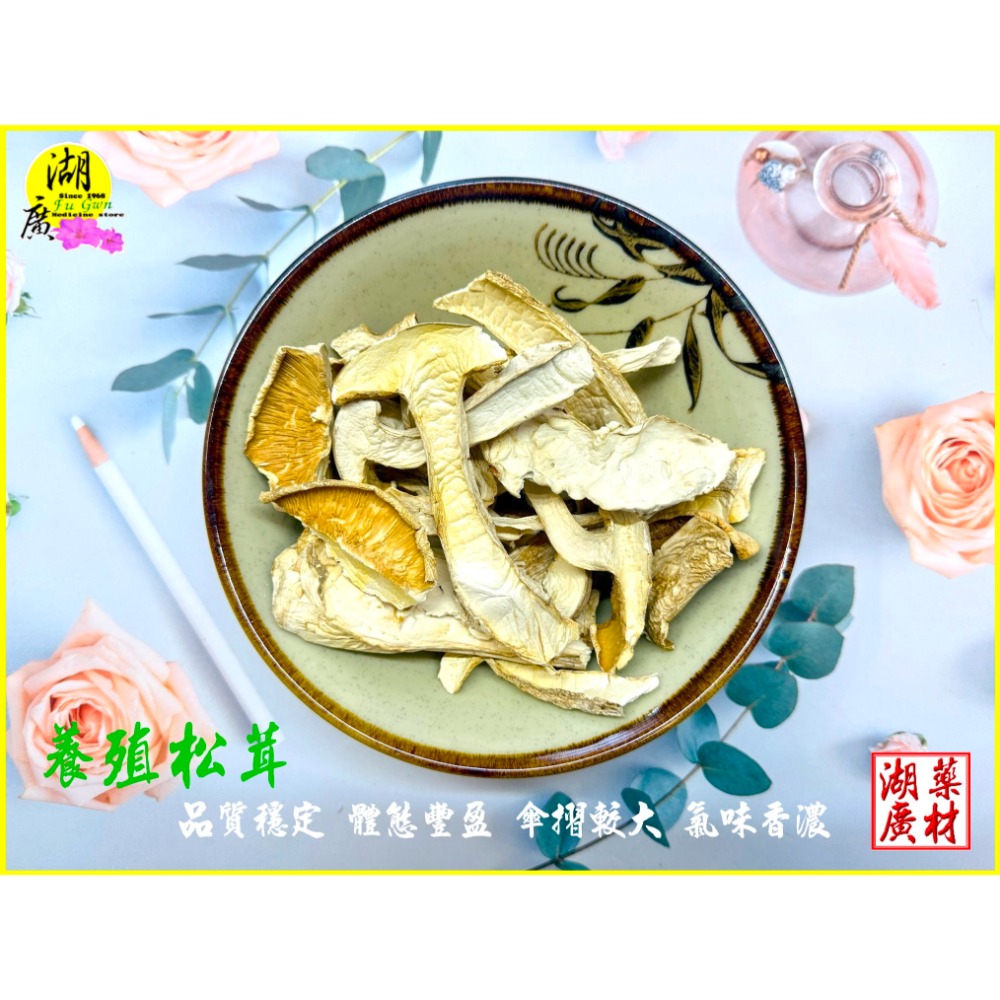 松茸 野生松茸片 以及 養殖松茸片  香格里拉松茸片 松菌 松口菌/一包100公克【啟陞食品】湖廣藥材 迪化街一段74號-規格圖11