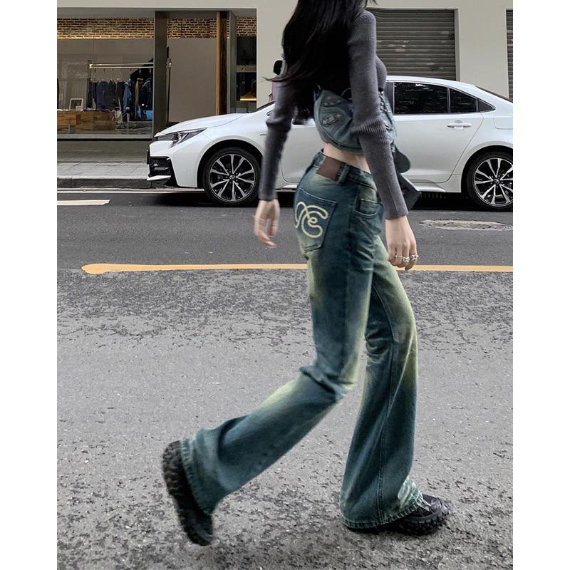 ☆☆☆超辣の復古低腰水洗牛仔褲✨-細節圖2