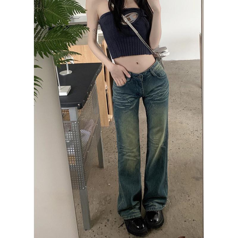 ☆☆☆超辣の復古低腰水洗牛仔褲✨-細節圖3