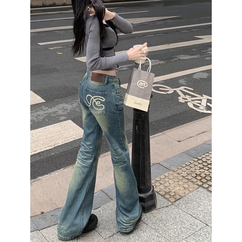 ☆☆☆超辣の復古低腰水洗牛仔褲✨-細節圖4