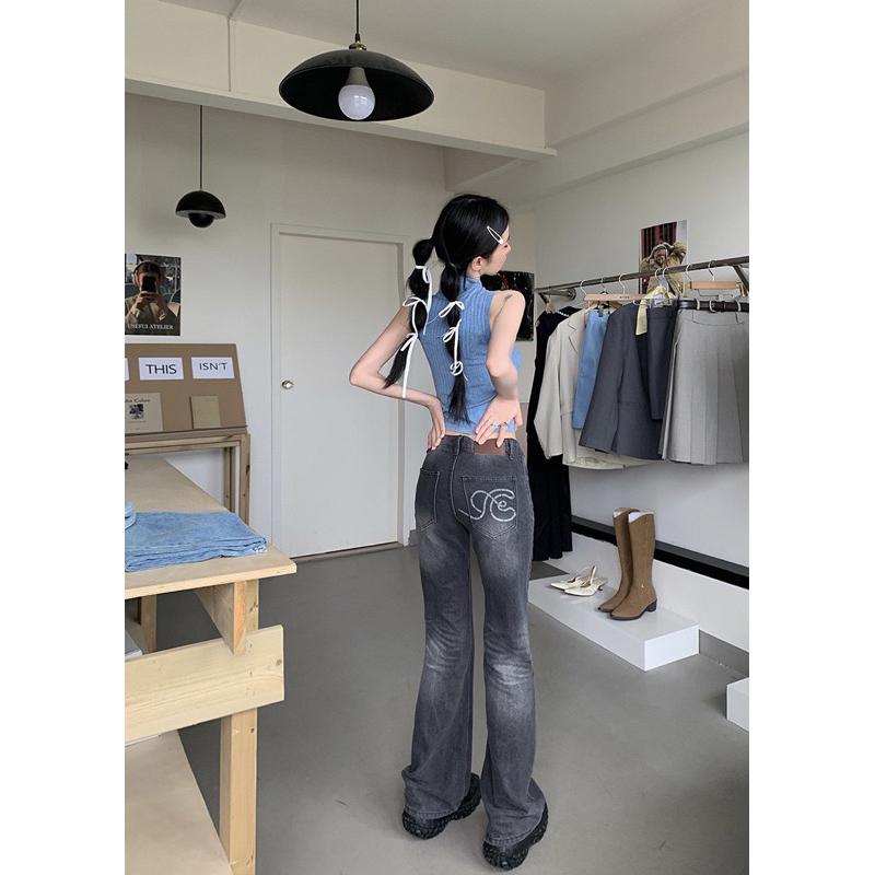 ☆☆☆超辣の復古低腰水洗牛仔褲✨-細節圖5