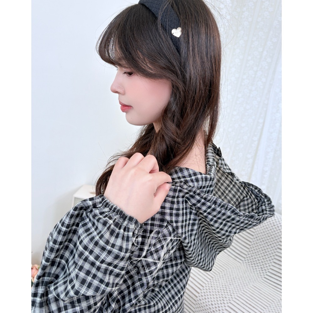 韓國正品學院風格紋套裝｜上衣外套兩穿＋褲裙多變穿搭｜現貨不用等｜秋日約會穿搭-La Fairy#正韓#韓國製-細節圖5