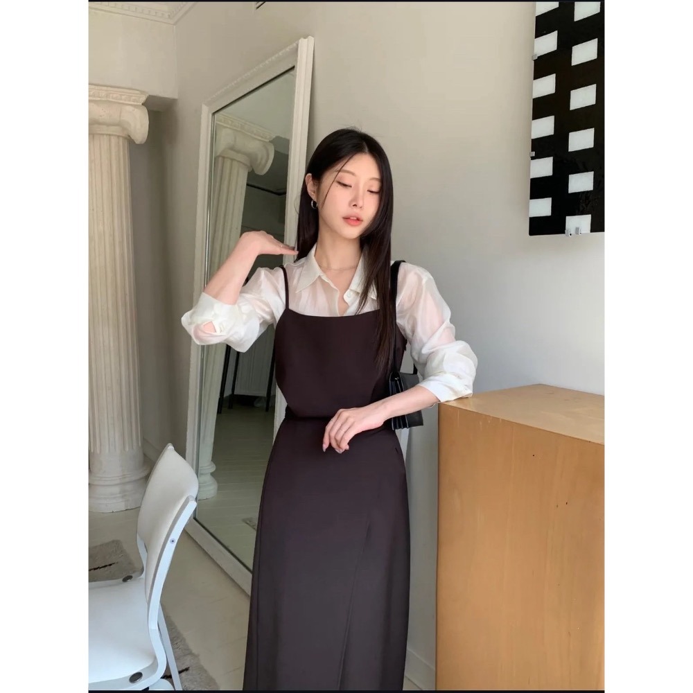 ｜現貨在台｜正韓世恩家現貨高級細肩帶洋裝-細節圖2
