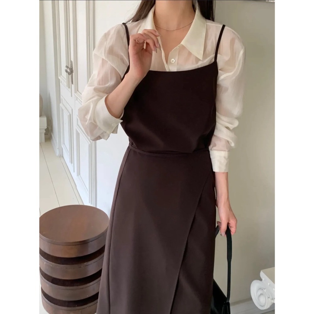 ｜現貨在台｜正韓世恩家現貨高級細肩帶洋裝-細節圖5