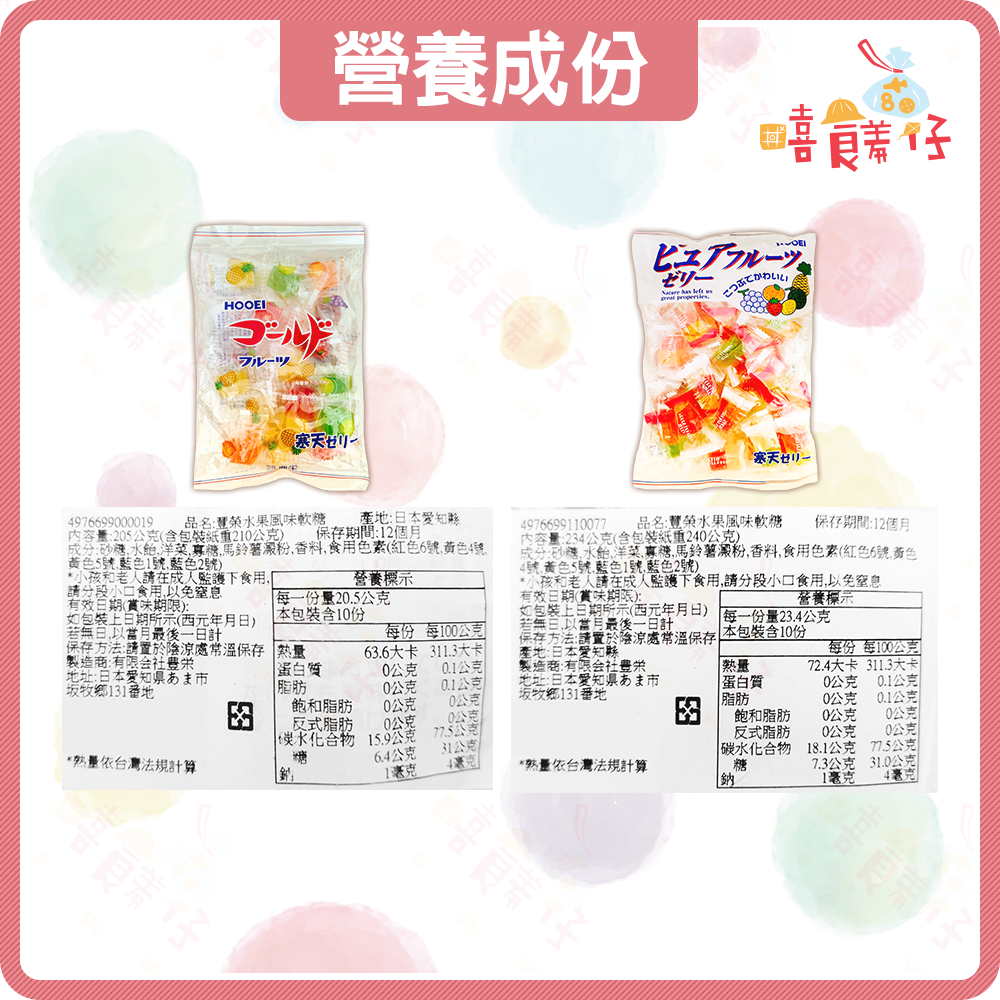 【嘻饈仔現貨】日本 HOOEI 豐榮 水果軟糖 雙色軟糖 寒天 軟糖 豐榮製菓 日本糖果-細節圖4