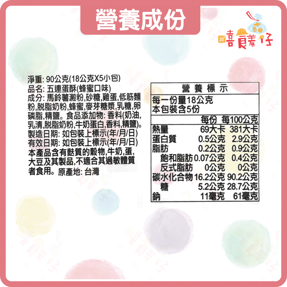 【嘻饈仔現貨】三立製菓 五連蜂蜜蛋酥 五連牛奶蛋酥 幼兒蛋酥90g 台灣三立五連串串包 寶寶小饅頭蛋酥 嬰幼兒餅乾-細節圖5