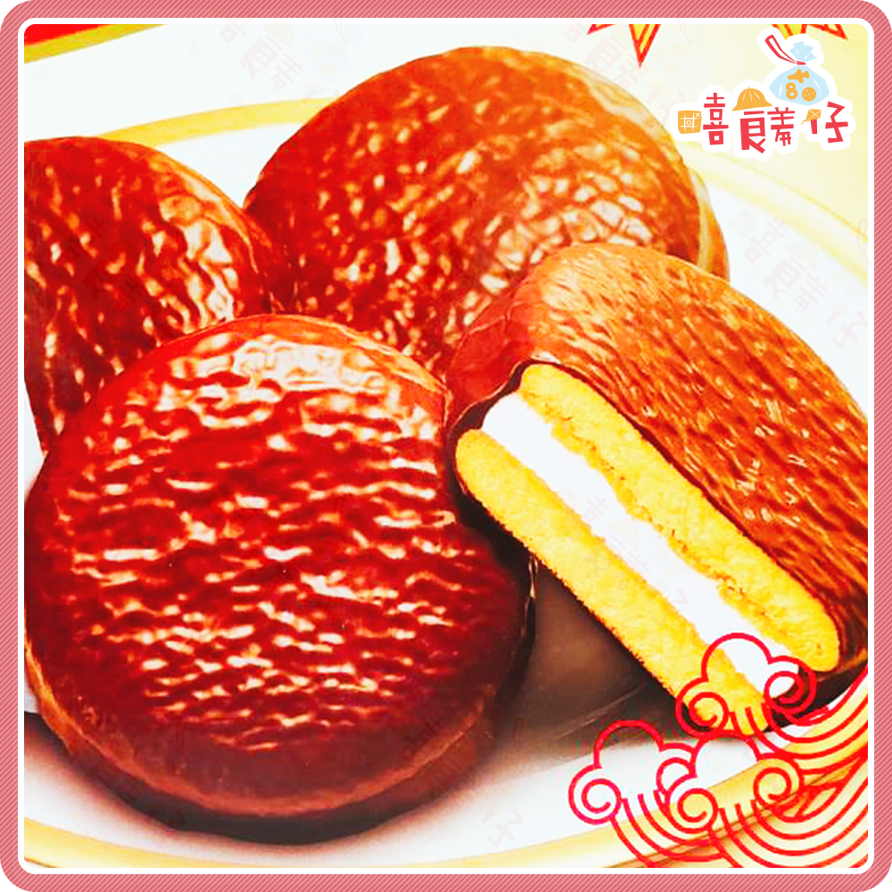 【嘻饈仔現貨】韓國巧克力派 10入 達人巧克力派 樂天 CROWN 優龍 棉花糖夾餡 夾心蛋糕 點心 異國零食-細節圖2