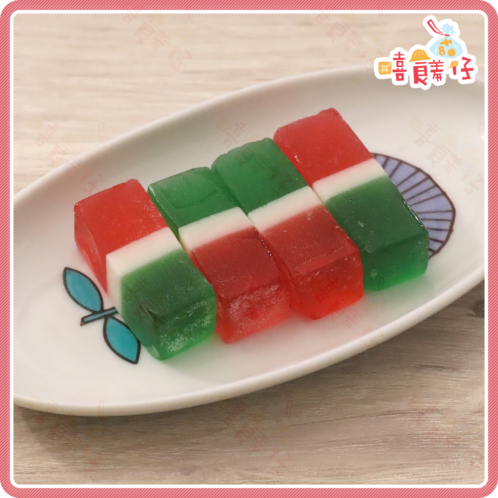 【嘻饈仔現貨】古早味三色軟糖 三色軟飴 三色糖 西瓜軟糖 QQ糖 新年軟糖 拜拜軟糖 囍糖 台灣製造 傳統零食 糖果-細節圖2