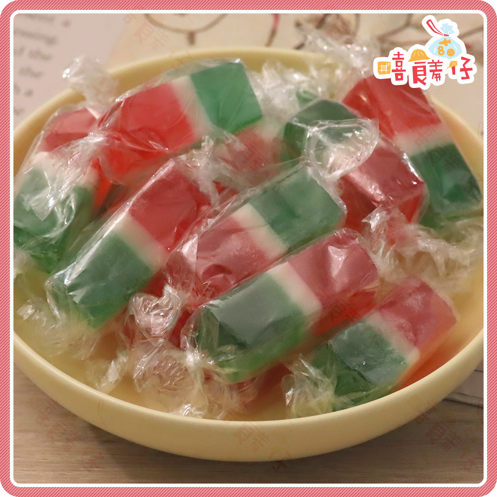 【嘻饈仔現貨】古早味三色軟糖 三色軟飴 三色糖 西瓜軟糖 QQ糖 新年軟糖 拜拜軟糖 囍糖 台灣製造 傳統零食 糖果-細節圖3